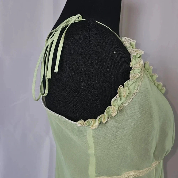 Sheer Lime Green Lingerie Ruffle Hem/ Bust SZ M by‎ Delicates Romantic,Fairycore - Picture 5 of 15